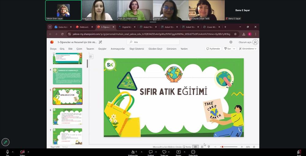 Yeni Medya ve İletişim Bölümü Akademisyenlerine Prof. Dr. Esra Cizmeci Ümit’ten Atık Yönetimi Eğitimi